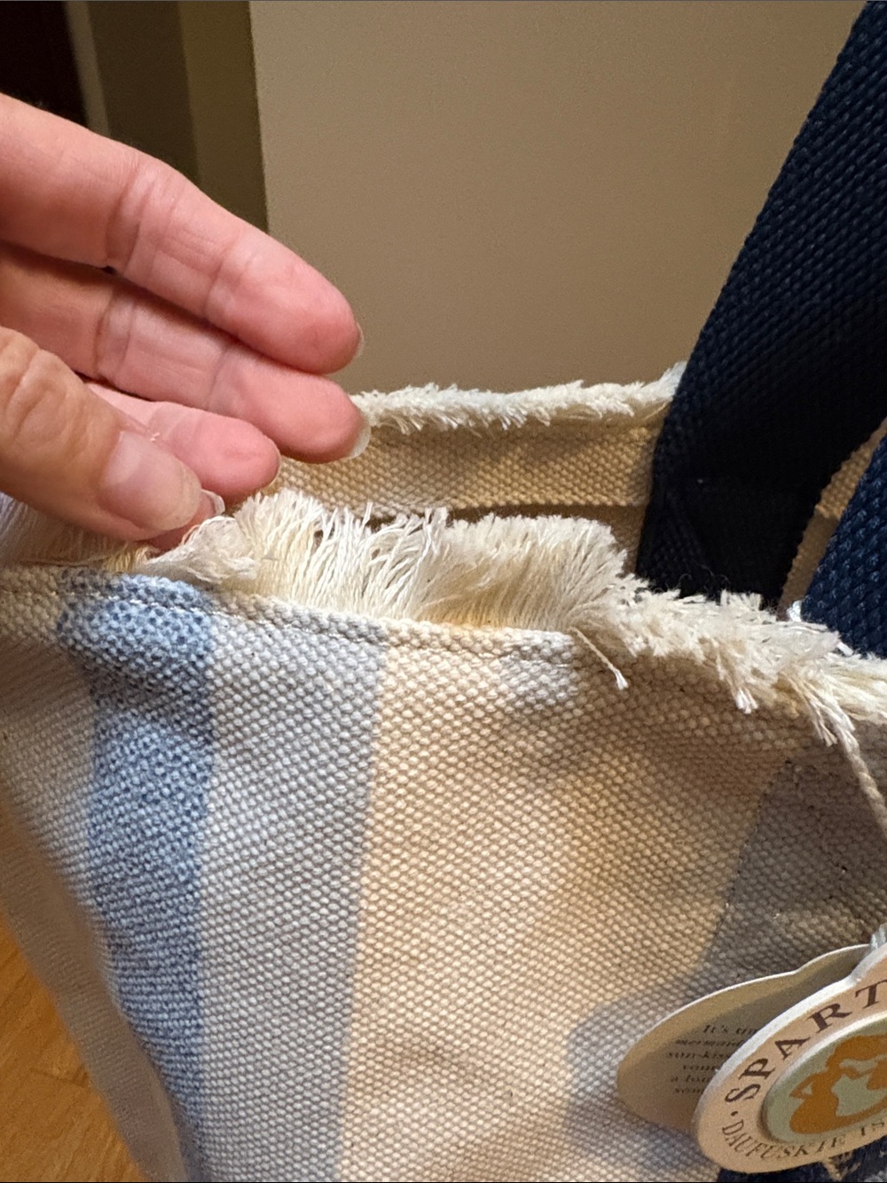 Spartina 449 beach tote Blue Crab Embroidered Stripe NwT $98 Sold out - Picture 8 of 13